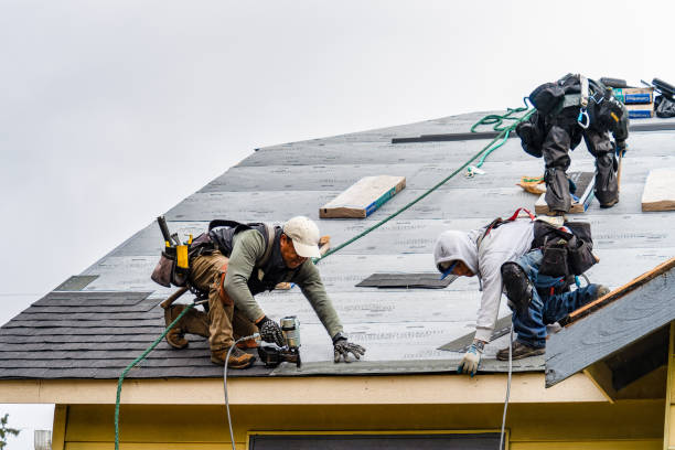 Professional Gutter Installation technician working in Villamont, VA